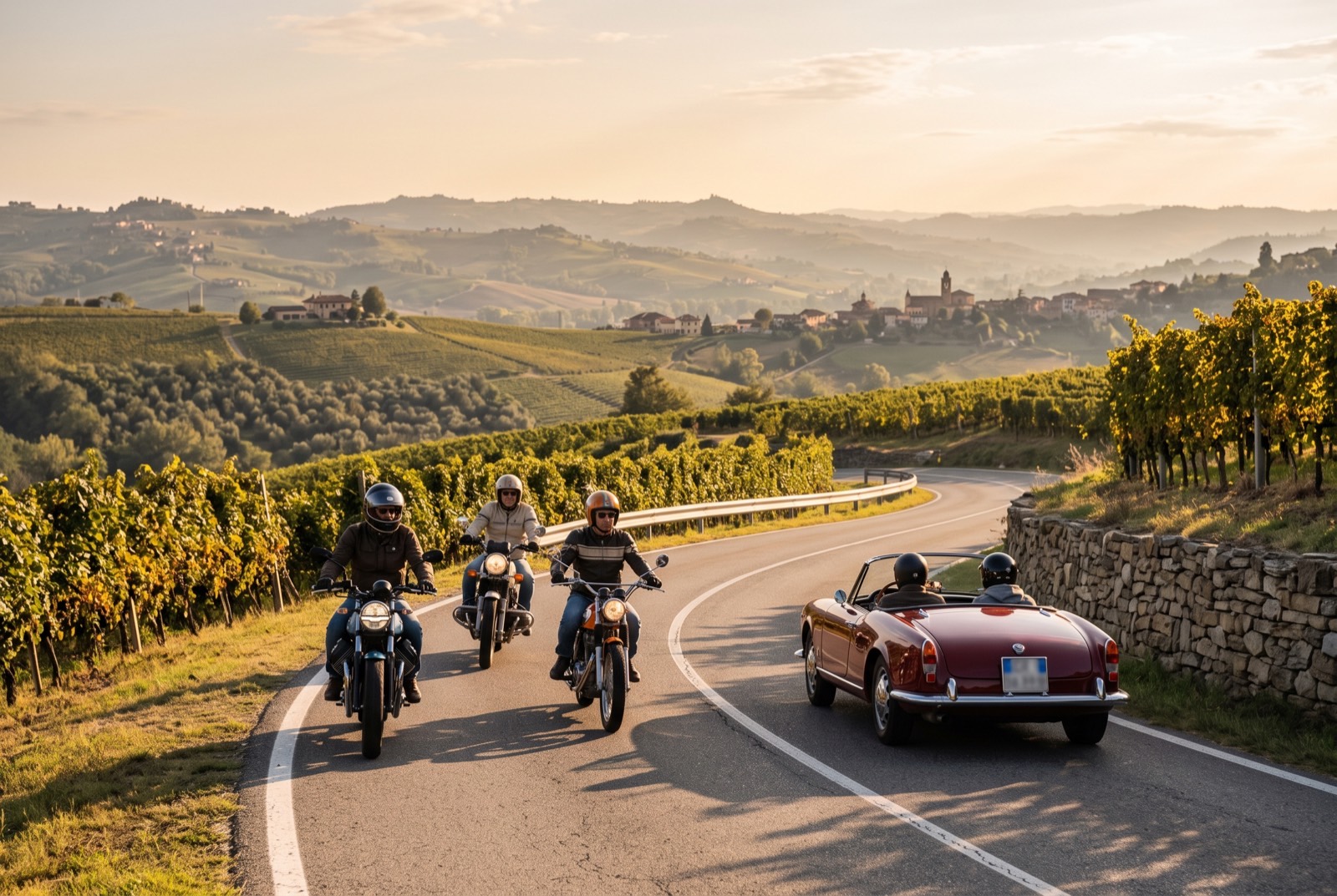 Uscite di gruppo per appassionati di moto e auto tra Langhe e Roero